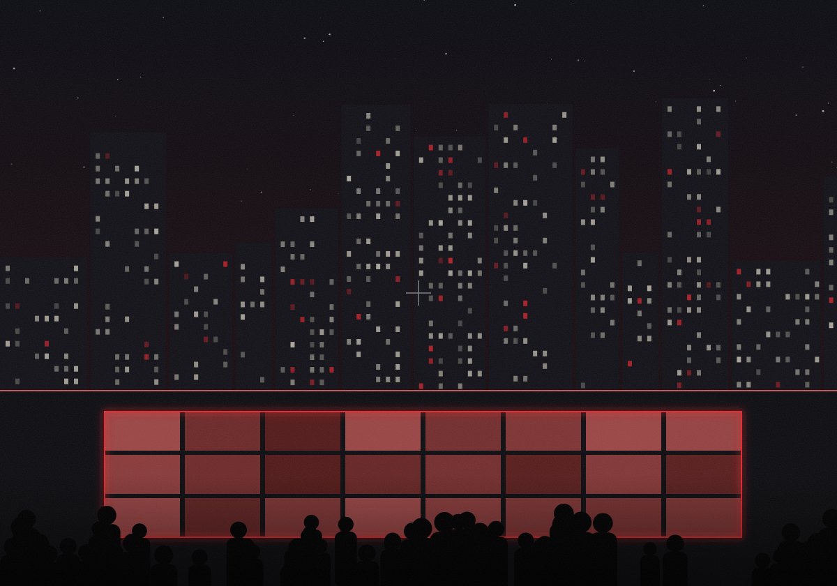 Illustration Nozo Production : skyline de Las Vegas et mur d'écrans du CES 2026